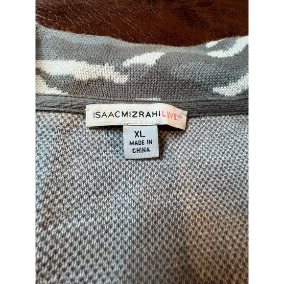 Isaac Mizrahi Live! Womens Zebra Print Cardigan Sweater XL 100% Cotton Cozy - Picture 4 of 7